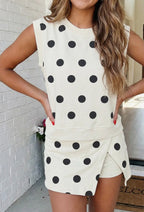 Polka dot skort set