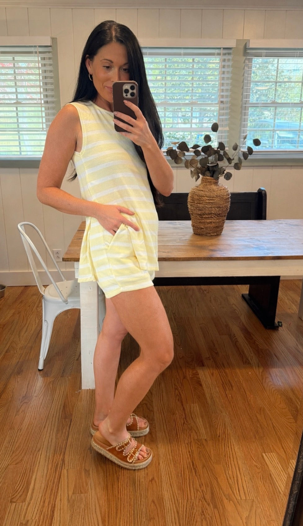 Yellow shorts set