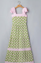 Floral striped knot dress