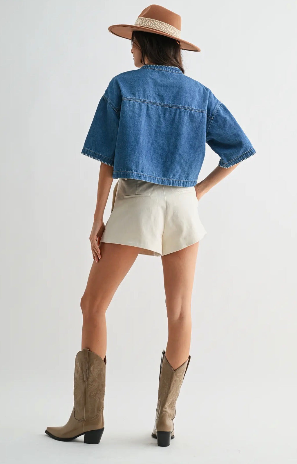 Denim Top with Pocket