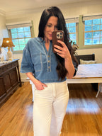 Denim Top with Pocket