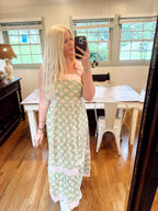 Floral striped knot dress