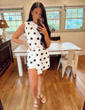 Polka dot skort set