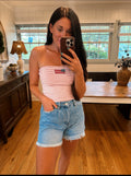 Red American flag tube top