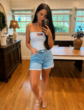 Blue American flap tube top