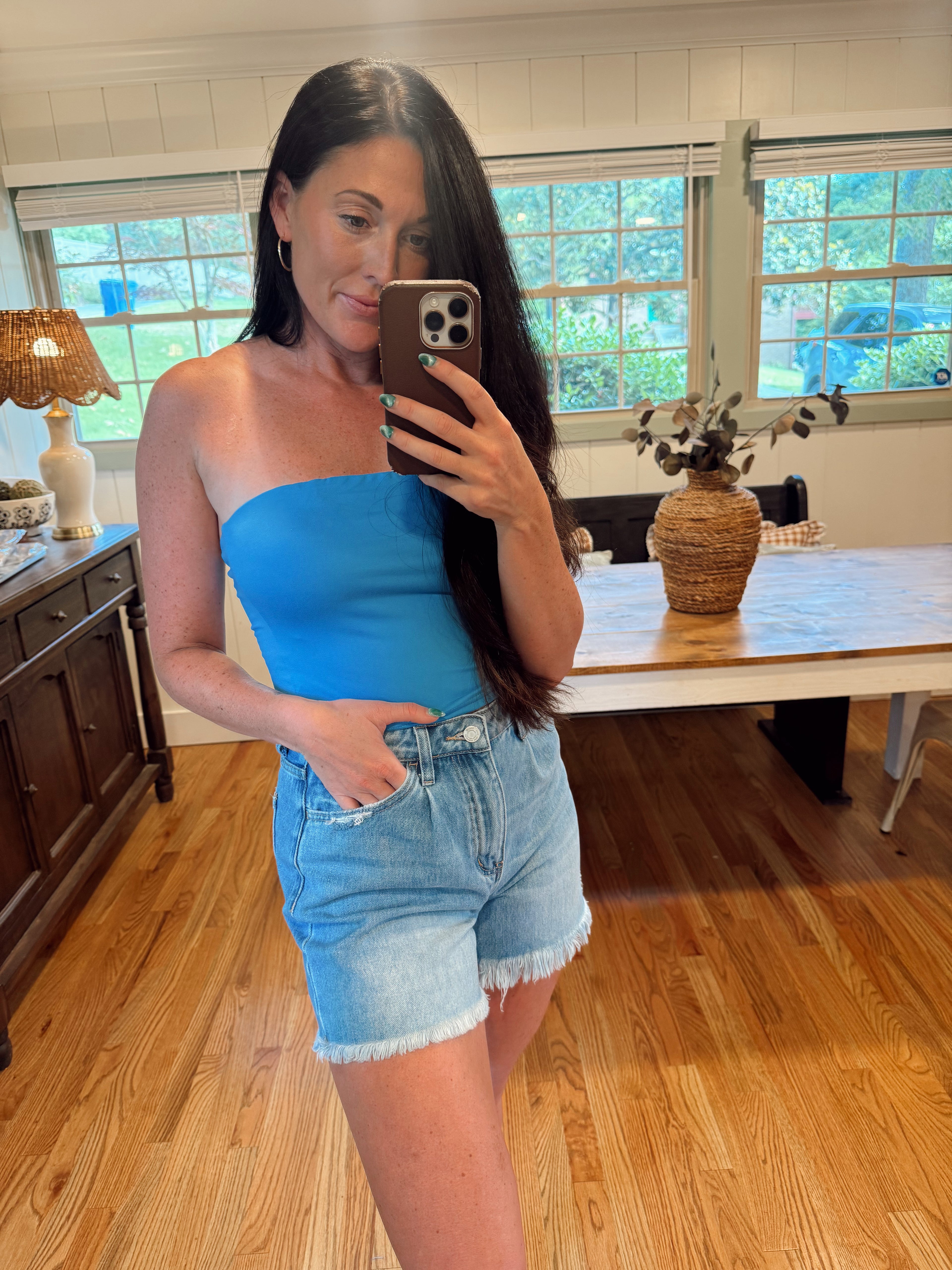 Royal blue tube top