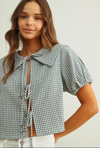 Gingham Pattern Top
