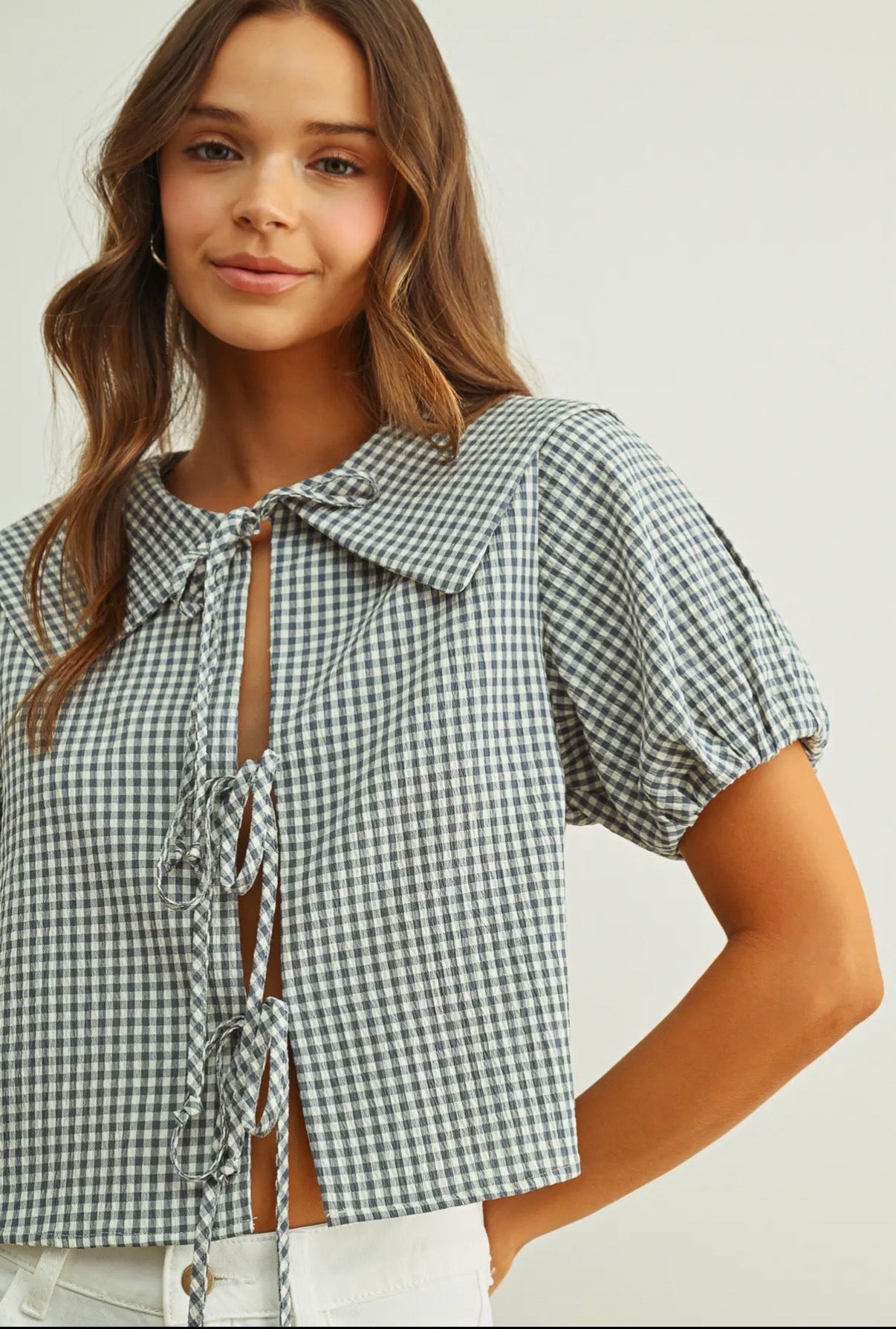Gingham Pattern Top