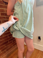 Green Mineral Romper Dress