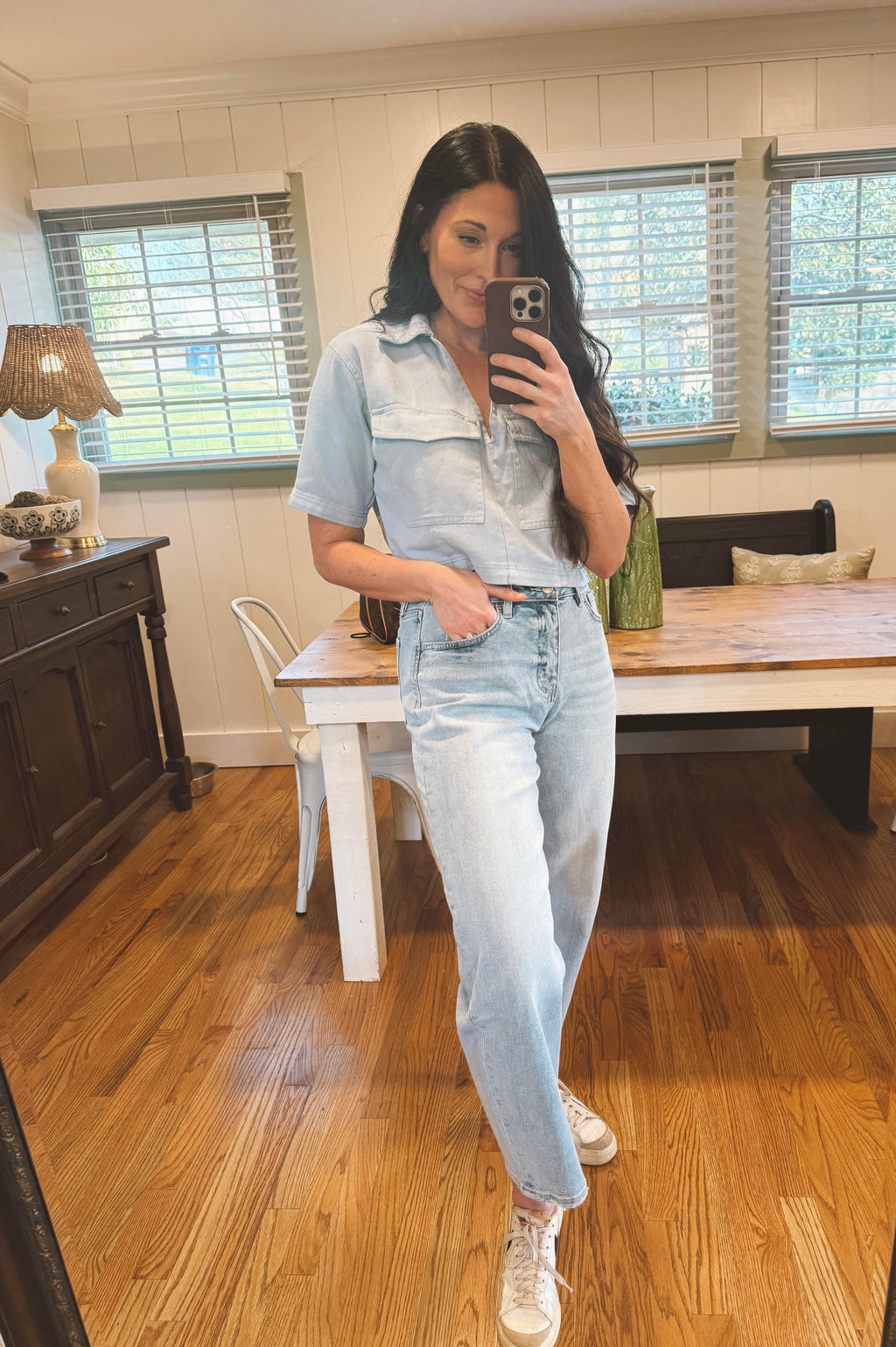 Light Blue V-Neck