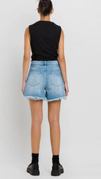 blue jean shorts