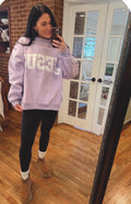 purple Jesus mock neck