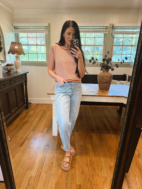 Rust sleeveless top