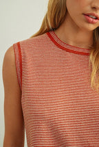 Rust sleeveless top