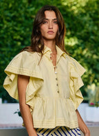 Yellow Ruffle Top